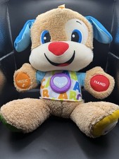 Fisher-Price Laugh Learn Plush Puppy Interactive Musical ABC Dog Toy. WORKS