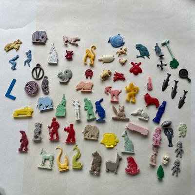 Cracker Jack Toys Prizes Lot Of 50+ Vtg Celluloid Plastic Metal Animals Nosco