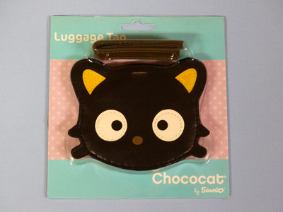 Vintage Sanrio Chococat Luggage Tag ~ Black Cat Suitcase Travel ID