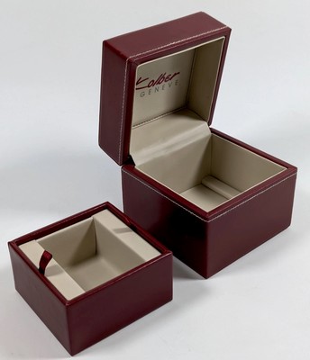 Kolber Geneve Maroon Swiss Faux Leather Watch Presentation/Trinket/Jewellery Box