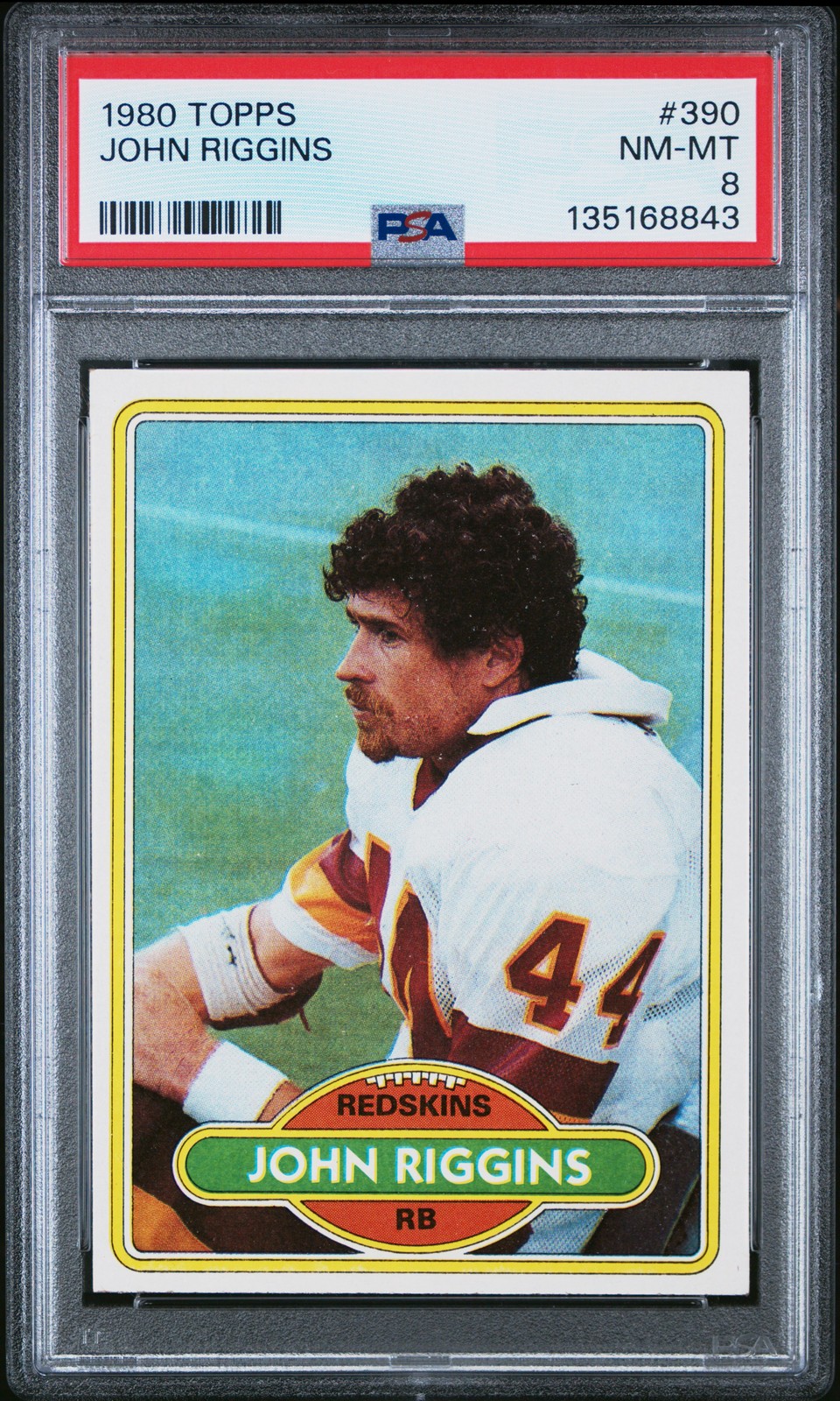 1980 TOPPS #390 JOHN RIGGINS PSA 8