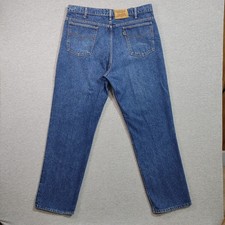 Vintage Levis 540 Jeans Men 36x32 Blue Relaxed Straight Leather Tab 100 Cotton