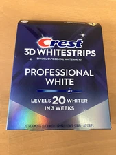 Crest 3D White Level 20 Professional Teeth Whitening Strips 20 Treatments 1/2027