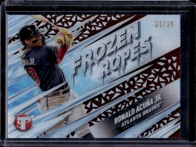 Ronald Acuña Jr. 2024 Topps Pristine #FR-4 Frozen Ropes Orange /25