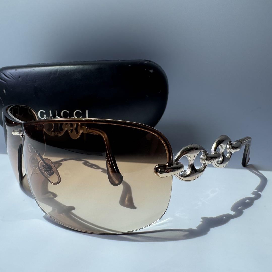 GUCCI Rimless Gradient Sunglasses GG2772 Brown Tortoiseshell