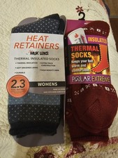 Women's Thermal Socks 2 Packs 5-10 And 6-11 Multi Color