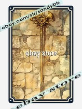 Cracked Wall Metal Tin Sign Egyptian Stone Texture Historical fantasy aesthetic