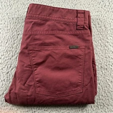 Loro Piana Pants Mens 32 Burgundy Slim Stretch Cotton Chinos Tapered Casual