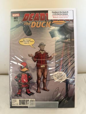 Deadpool the Duck #1 Rare 1:50 Chip Zdarsky Variant Marvel Comics 2017 SIGNED