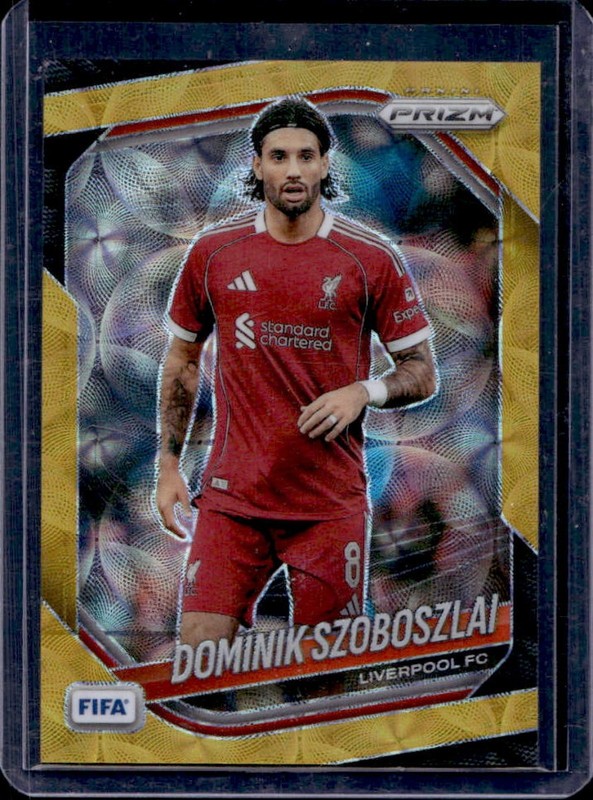 2025-26 Panini Prizm FIFA Dominik Szoboszlai Choice Gold Prizm #/10 Liverpool