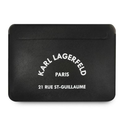 Karl Lagerfeld Saffiano RSG Sleeve Laptoptasche, Schwarz