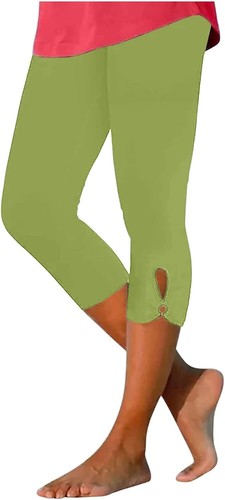 Womens Capris for Summer Dressy Cropped High Waist Yoga Leggings Workout Pants - Picture 45 of 99
