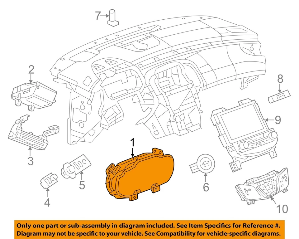 Medidor de velocímetro usado se adapta a: Buick Lacrosse 2015 mercado estadounidense opt UMN sin híbrido Gr Foto 3 de 4