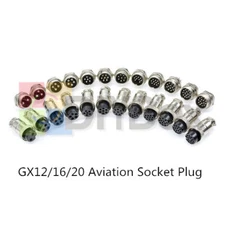 GX12/16/20 Aviation Connector Socket Plug Male&Female 2-15Pin 1/5/10 Pairs New