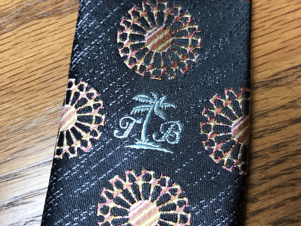 Corbata para hombre Tommy Bahama 100 % seda 4 pulgadas de ancho verde + beige floreciente 🔥 🔥 Foto 4 de 4