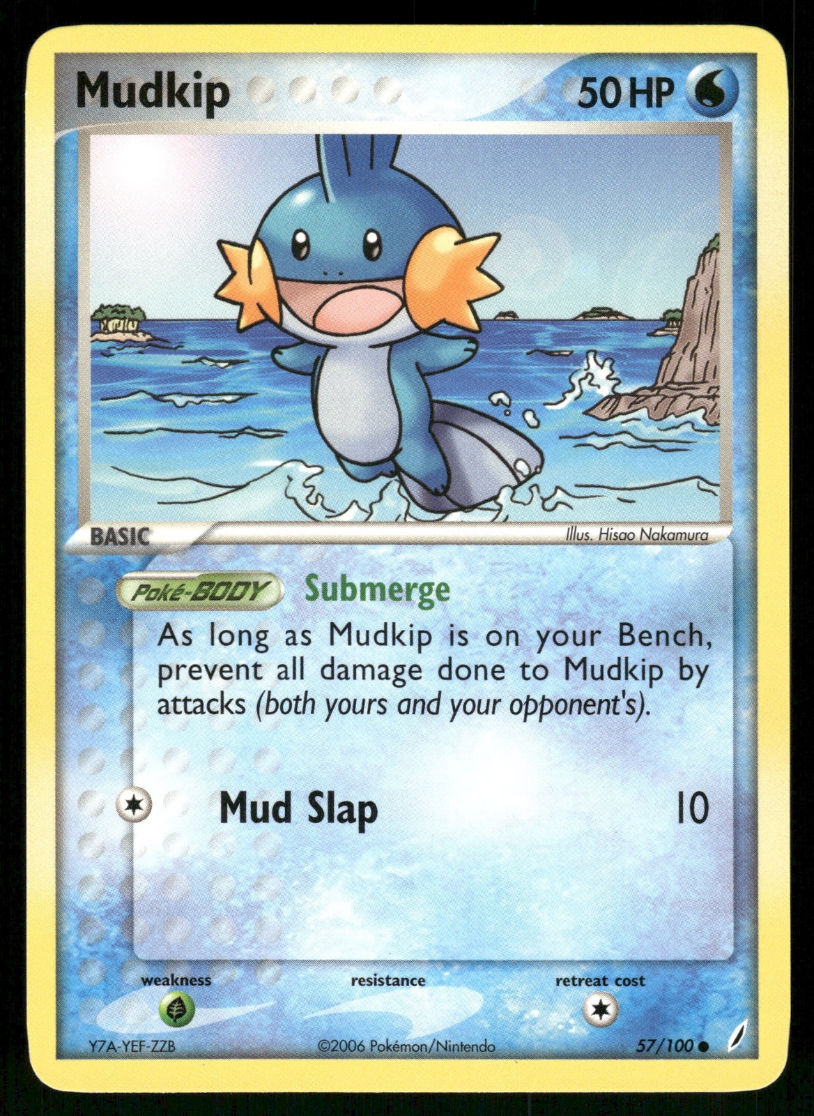 Mudkip NM 57/100 Crystal Guardians Pokemon Card