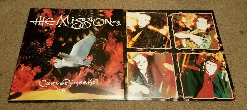 The Mission u.k. - Carved in Sand album artwork US 12x12" promo 2 sided 