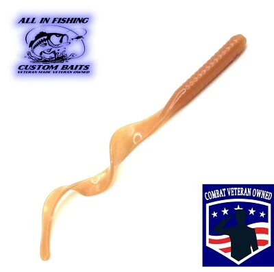 ALL IN FISHING LURES 20ct 4.5 inch Earthworm ribbon tail worm Bass Fishing