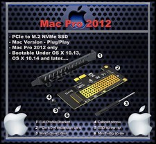 Mac Pro 2012 PCIe to NVMe. "Bootable" - Mac version No Driver required 