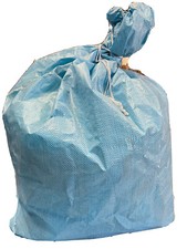 50Pc Empty Blue Sandbags with Ties Woven Polypropylene,40 56,Heavy Duty