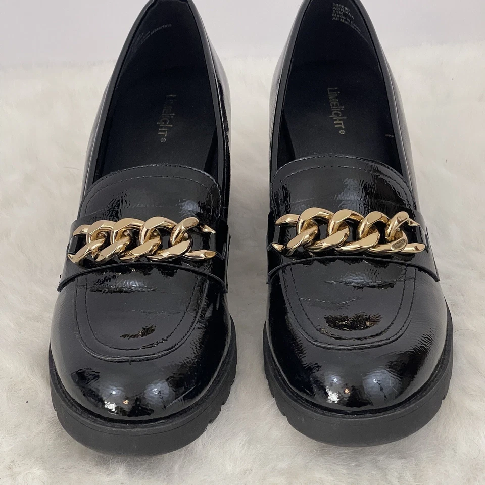 Женские Limelight «Adrianna» туфли размер 11 черный Y2K ретро коренастый подошва мокасины - Изображение 2 из 4