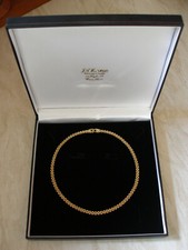 9CT YELLOW GOLD CHOKER COLLAR NECKLACE BRAND NEW IN BOX MADE IN ITALY BEAUTIFUL