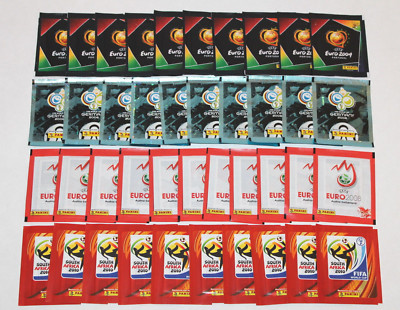 Panini Set Of 10 Tüten Packets WM WC Germany 2006 + 2010, EM EURO 2004 + 2008