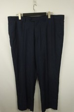 Dolce & Gabbana Blue Slash Pockets Flat Front Straight Leg Dress Pant 62
