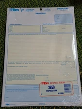 TOPS Proposal Form 8-1/2 x 11 Three-Part Carbonless 50 Forms 3850
