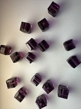 Swarovski Crystal 5601 6mm cube beads, Amethyst, 16 Pcs