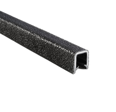 1350B2X3/8-25 Edge Trim - Fits 3/8Inch Edge, 5/8Inch Leg Length, 25' Length, Bla