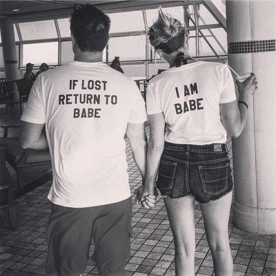 Matching Couples Vacation T-Shirt - Funny Cute White Shirt