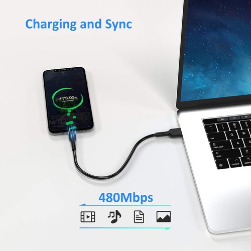 6 Inch Short USB C Charging Cord Cable, 5 Pack Durable USB a to USB Type C 3A - Photo 5 sur 10