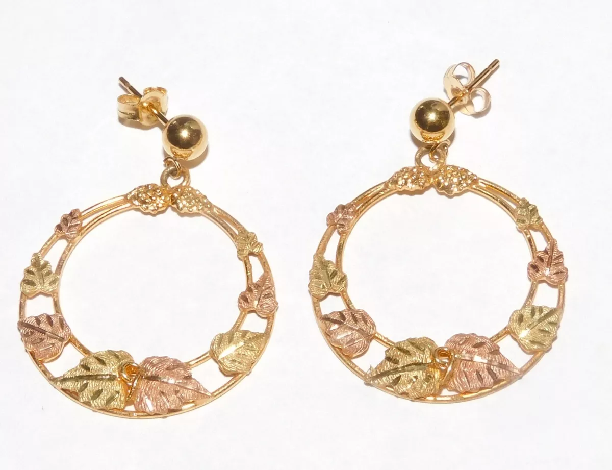 Black hills gold hoop earrings outlet