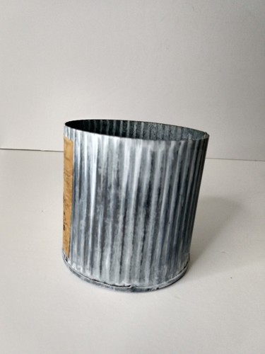 Galvanized 4inch Metal Canister Vintage Advertisement Antique Stain - Picture 7 of 9
