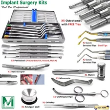 Dental Oral Surgery Instruments Extraction Elevators Periodontal Tools Kit Set