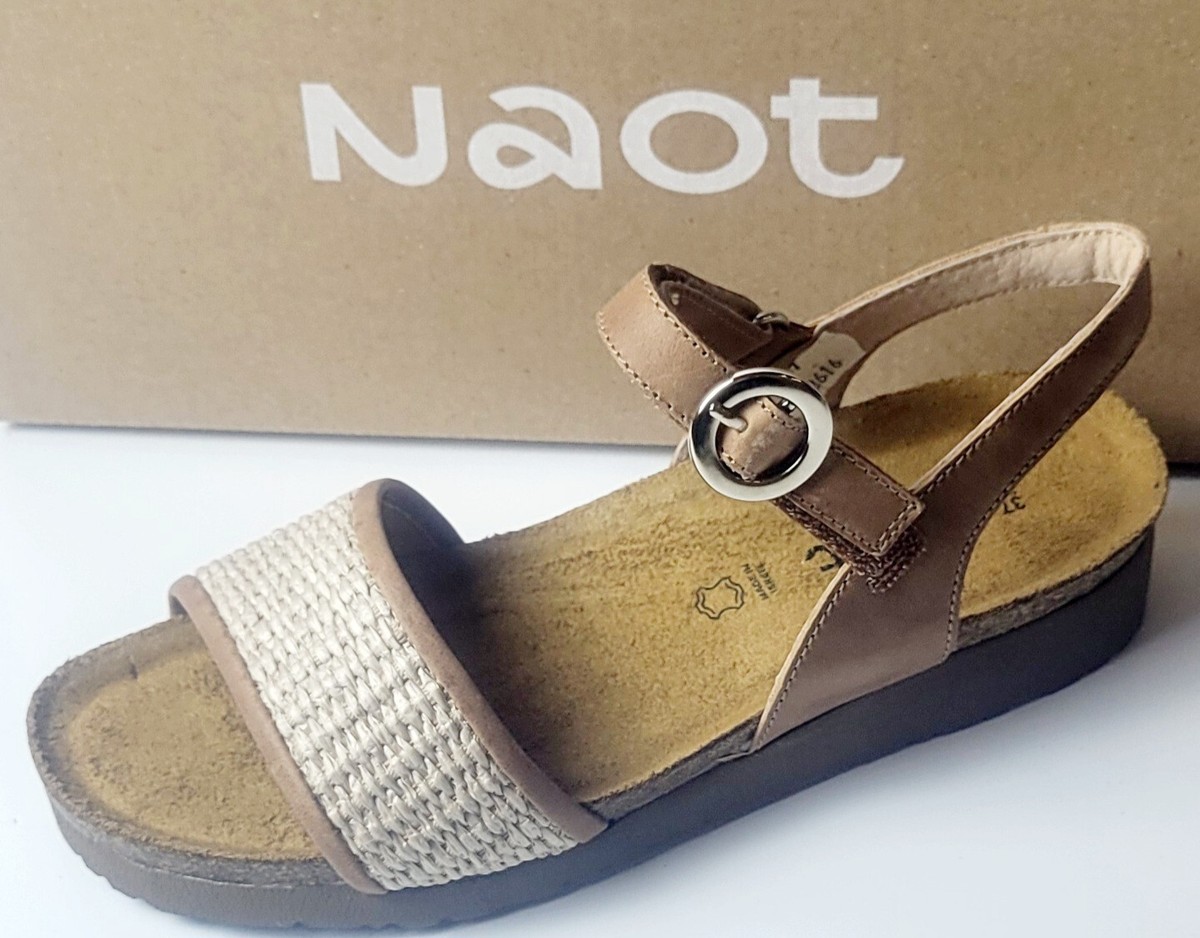(取寄) ナオト レディース セシル Naot women Cecile Latte Brown Leather/Sand Raffia Naot Womens Cecile Latte Brown Leather Sand Raffia 40 | eBay