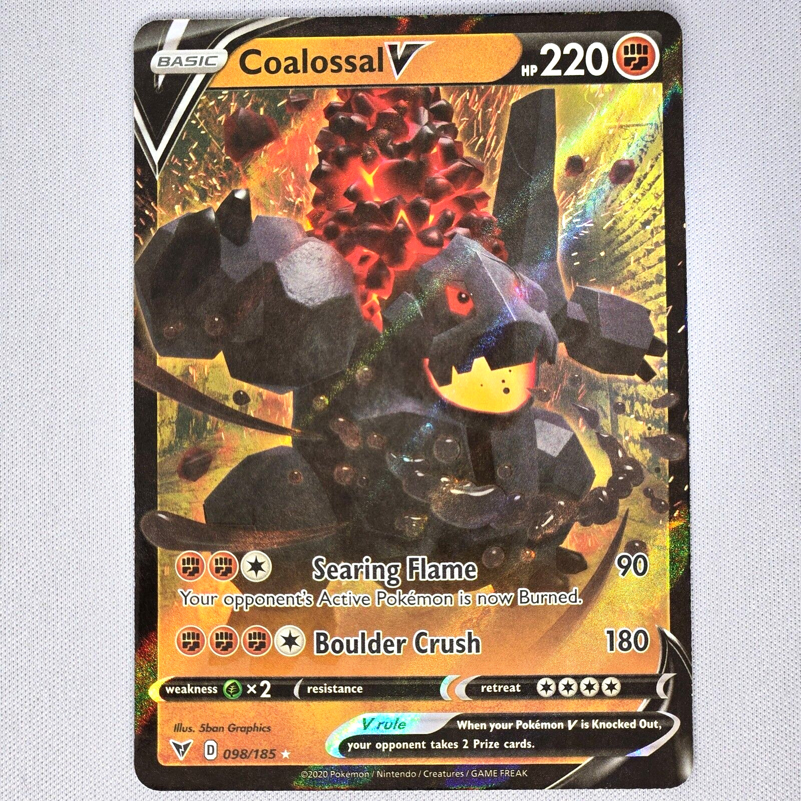 Coalossal V 098/185 Vivid Voltage Holo Ultra Rare Pokemon Card TCG English NM