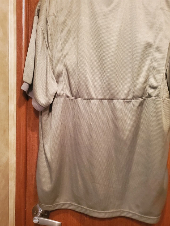 Camisa polo de pesca solar para hombre, talla mediana, caqui, ventilada en la espalda Foto 2 de 4