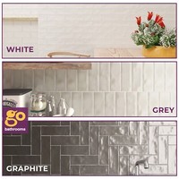 Porcelain Brick Subway Baxter Wall Tile 65x200mm | 3 Colours & Finishes Per Box