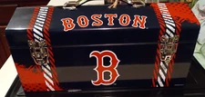 Boston Red Sox 16” Metal Tool Box MLB Team Promark W/ Divider Tray NIB