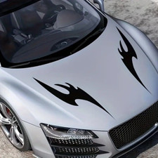 2 LARGE 30" car bonnet side stickers tribal flames vinyl graphics decals boat