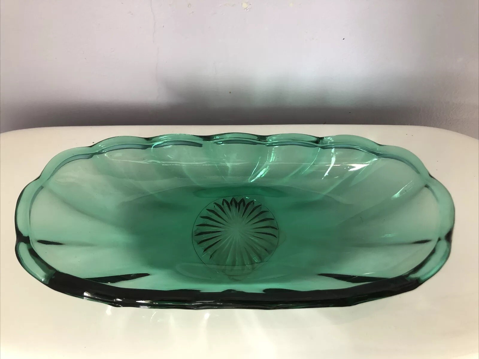 BLUE GLASS BUTTER DISH
