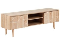 Stylisches Tv-MöBel Lowboard Heller Holzfarbton Sonoma Eiche Franklin