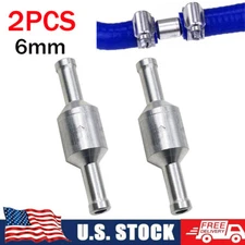6mm Inline One-way Non-return Check Valve Auminium Fuel Water Gas Air Vacuum 2Pc