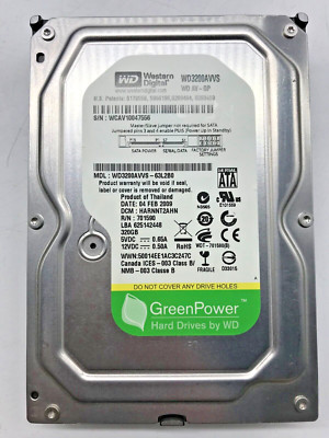 320 GB SATA FESTPLATTE WESTERN DIGITAL WD3200AVVS WD AV-GP 3,5 ZOLL #FP3861