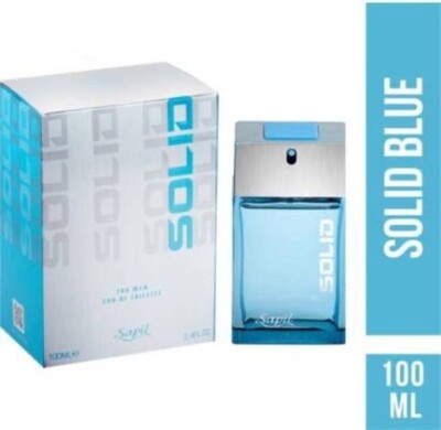 Sapil Solid Blue Perfume (Imported From U.A.E) Eau de Toilette -100 ml(For Men)