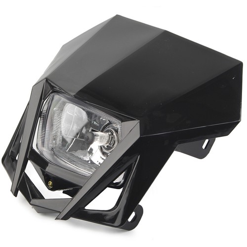 Dirt Bikes 12V H4 Black Headlight Fairing For Kawasaki KLX XR CRF DRZ RMZ Yamaha - Picture 4 of 11