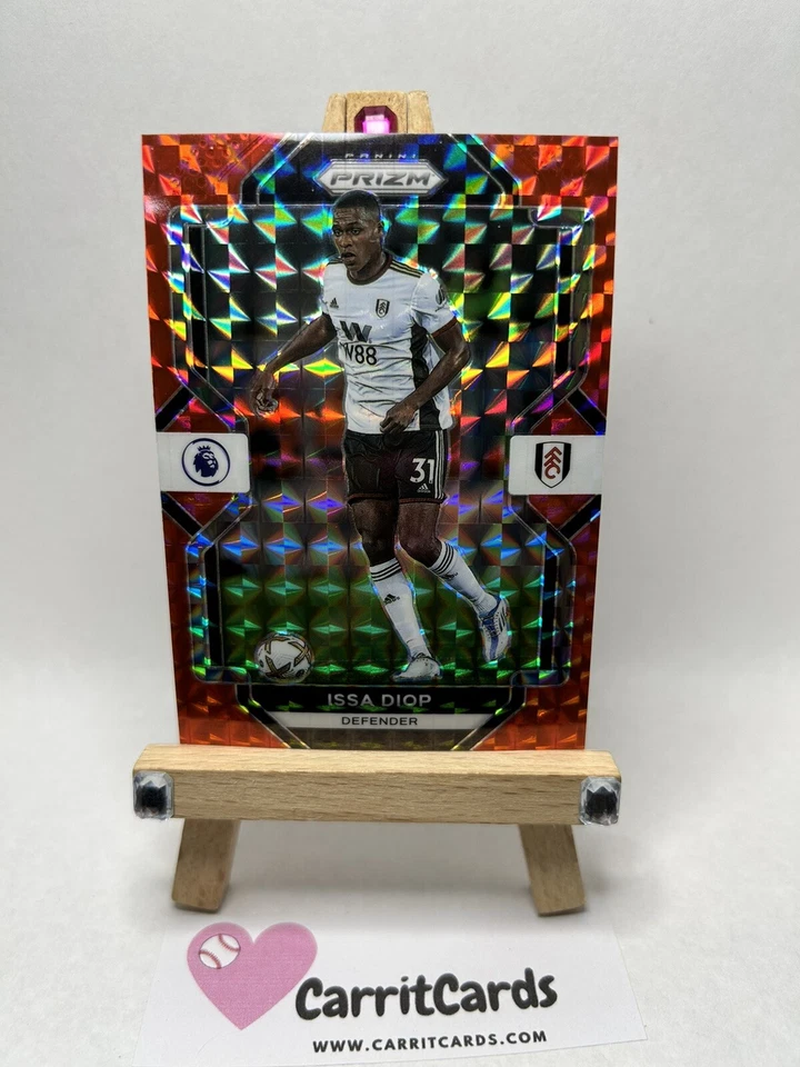 ISSA DIOP 2022-23 Panini Prizm Premier League RED MOSAIC PRIZM #71 Fulham - Image 2 of 4