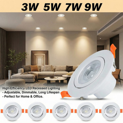 LED Einbaustrahler Ultra Flach 3W-9W Deckenleuchte Einbauleuchte Einbauspot 230V
